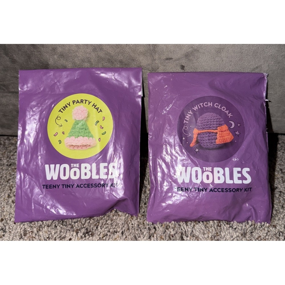 The Wobbles Lot of 2. Teeny Tiny Accessory Kit Tiny Witch Cloak, Tiny Party Hat